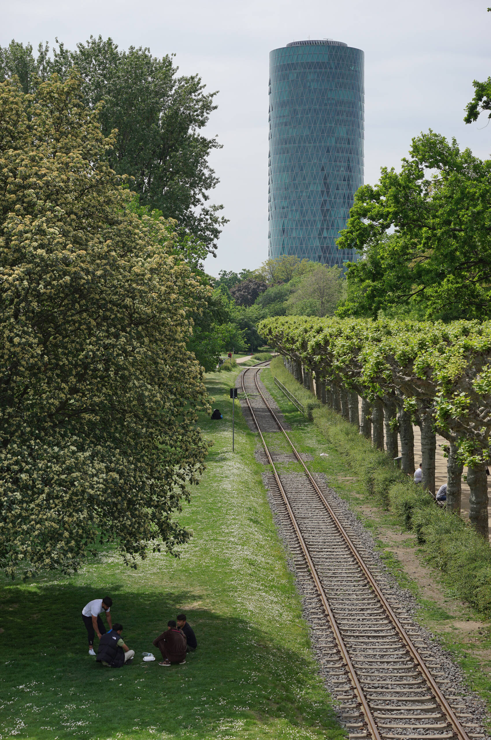 An image of Train tracks day.
